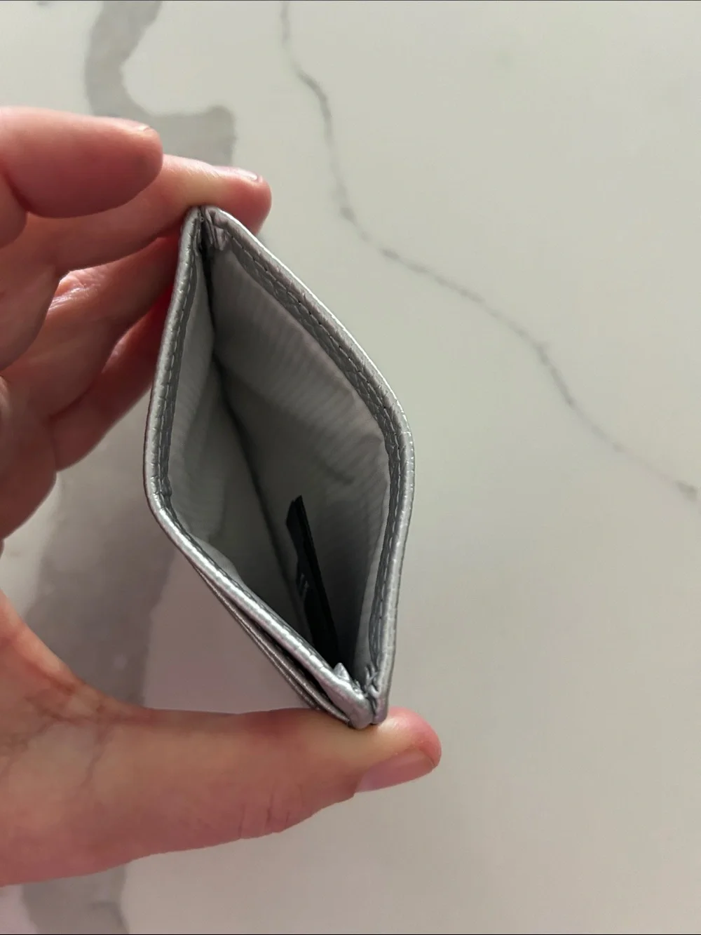 Herschel Supply Company Metallic Silver Card Holder